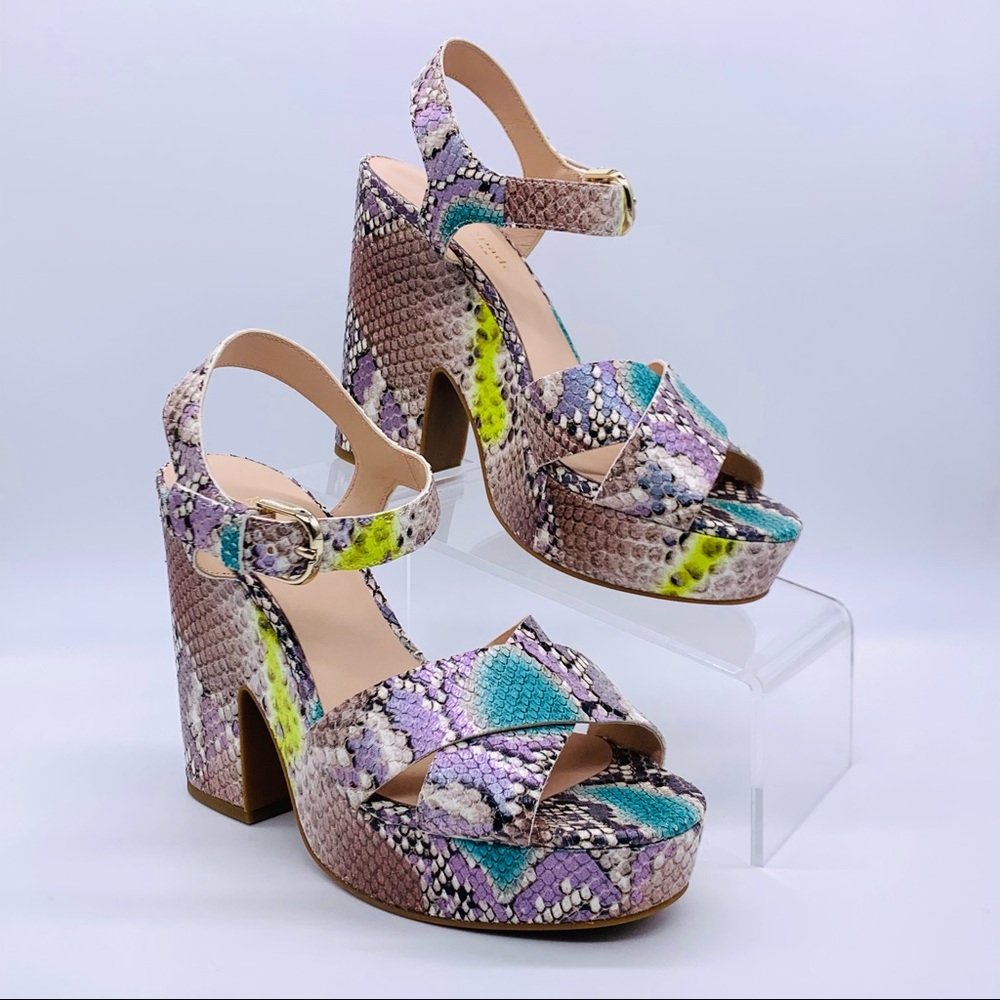 Kate Spade Brand New Grace Python Platform Sandals - image 1